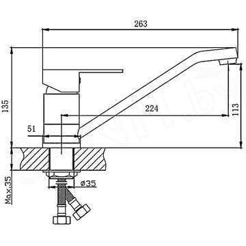 Смеситель для кухонной мойки Haiba HB42802