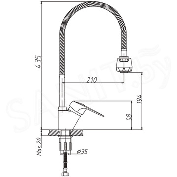 Смеситель для кухонной мойки Haiba HB4304-3