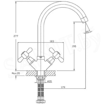 Смеситель для кухонной мойки Haiba HB4525