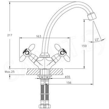 Смеситель для кухонной мойки Haiba HB4927