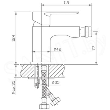 Смеситель для биде Haiba HB50505