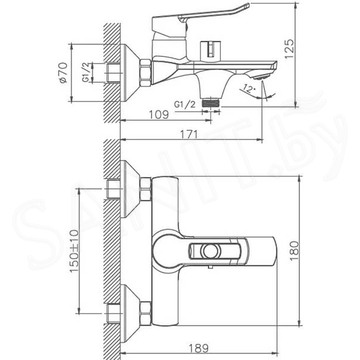 Смеситель для ванны Haiba HB60556