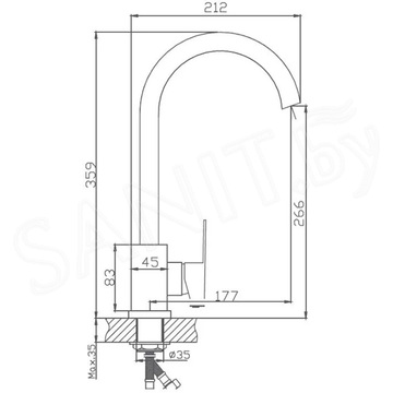 Смеситель для кухонной мойки Haiba HB70802