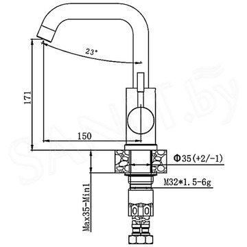 Смеситель для кухонной мойки Haiba HB72304-4