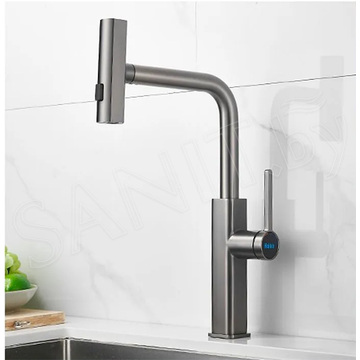 Смеситель для кухонной мойки Haiba HB73824-3 с выдвижным изливом