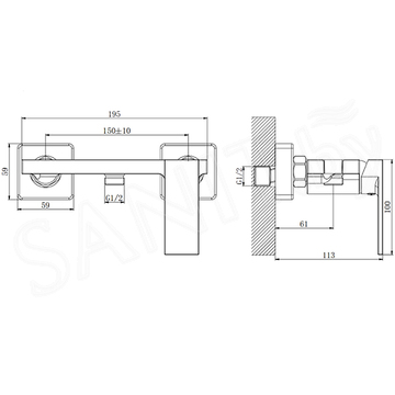 Смеситель для биде Haiba HB5517-3
