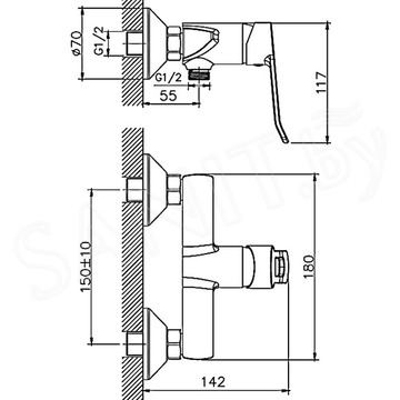 Смеситель для биде Haiba HB55556