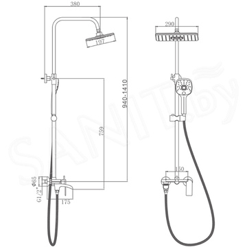 Душевая стойка Haiba HB23505