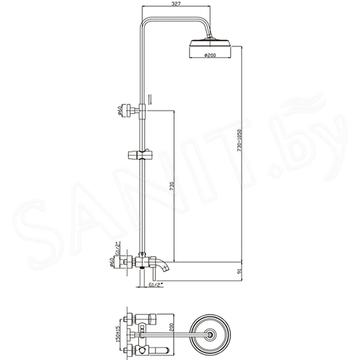 Душевая стойка Haiba HB2407