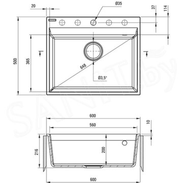 Кухонная мойка Deante Corio ZRC_G10A / ZRC_S10A