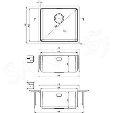 Кухонная мойка Deante Egeria ZPE_010D