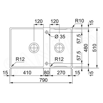 Кухонная мойка Franke Box Center BWX 220-41-27