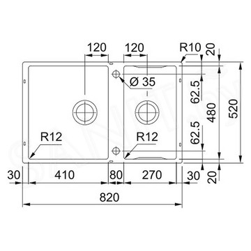 Кухонная мойка Franke Box Center BWX 120-41-27