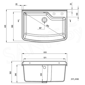 Кухонная мойка Deante Garden ZYT_310B