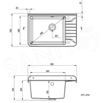 Кухонная мойка Deante Garden ZYT_311A