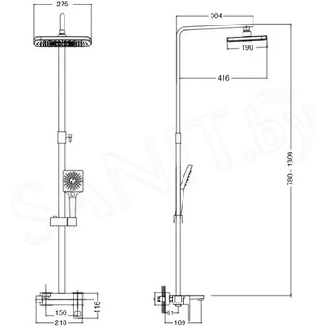 Душевая стойка Haiba HB24615