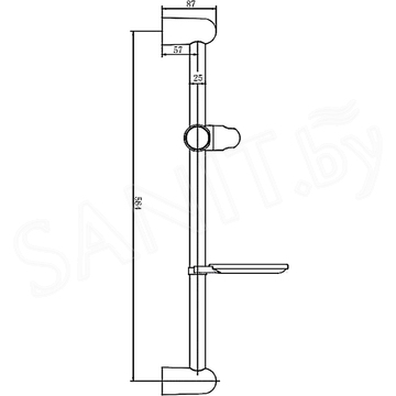 Душевая штанга Haiba HB8003