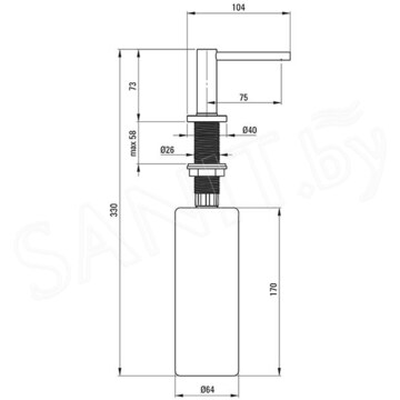Дозатор для моющих средств Deante Aster Steel ZZZ_F0DD