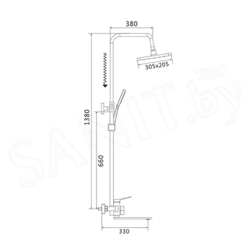 Душевая стойка Shevanik S6136H