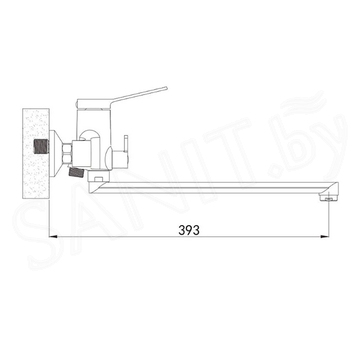 Смеситель для ванны Shevanik S6222T