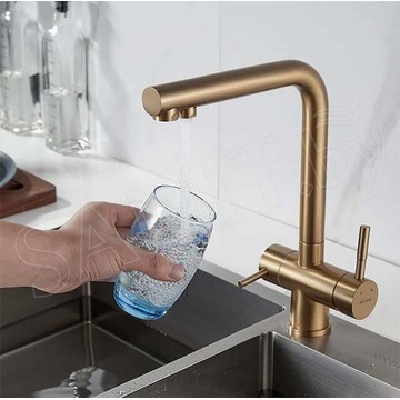 Смеситель для кухонной мойки Shevanik S468G с подключением к фильтру воды