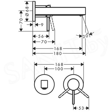 Смеситель встраиваемый Hansgrohe Finoris 76051670