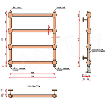 Полотенцесушитель Fincopper FCR черный