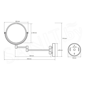 Косметическое зеркало Bemeta White 112201514