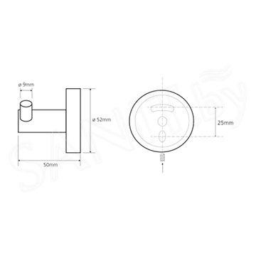 Крючок Bemeta Trend 104106038F двойной