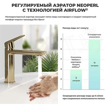 Смеситель для умывальника Wellsee Icon for life 182303000