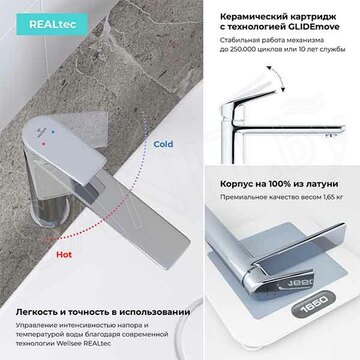 Смеситель для умывальника Wellsee Icon for life 182306000