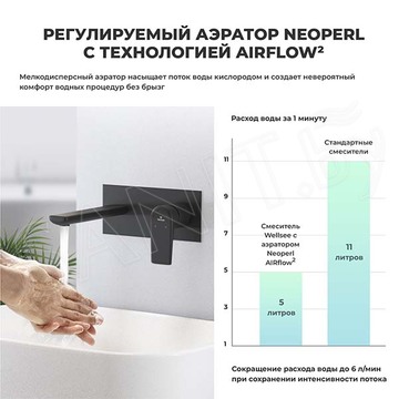 Смеситель встраиваемый Wellsee Icon for life 182312001 для умывальника
