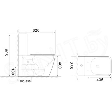 Напольный унитаз Cerutti Manlio Tornado CT10618