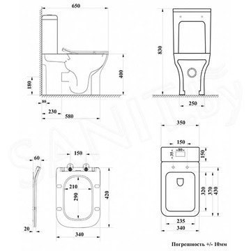 Напольный унитаз Cerutti Vettore Tornado CT10816