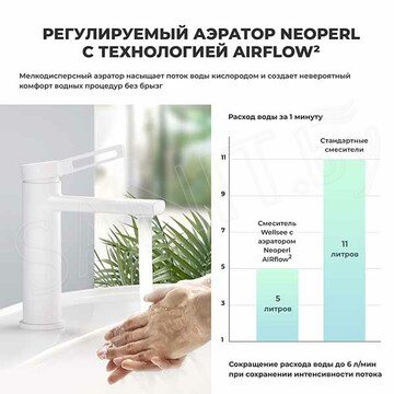 Смеситель для умывальника Wellsee Once and forever 182405000