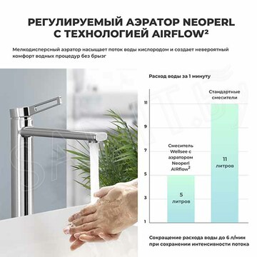 Смеситель для умывальника Wellsee Once and forever 182406000