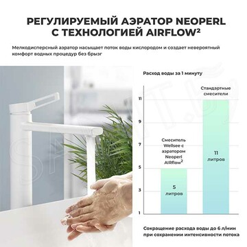 Смеситель для умывальника Wellsee Once and forever 182410000