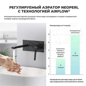 Смеситель встраиваемый Wellsee Once and forever 182412001 для умывальника