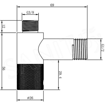 Угловой вентиль Wellsee Drainage System 182149001