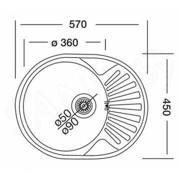 Кухонная мойка Kromrus EC 257 RUS R / L