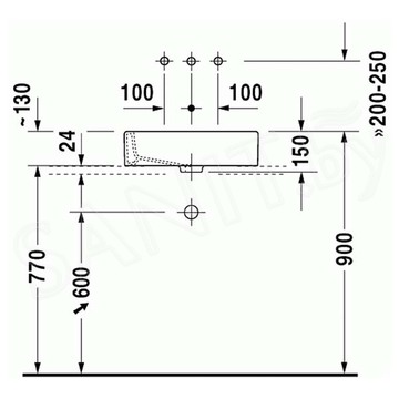 Умывальник Duravit Vero 500 04555000001