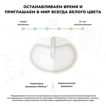 Умывальник Wellsee Coquillage 232801000 / 232802000