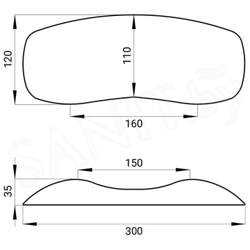 Подголовник для ванны Wellsee Useful Extras 261904000