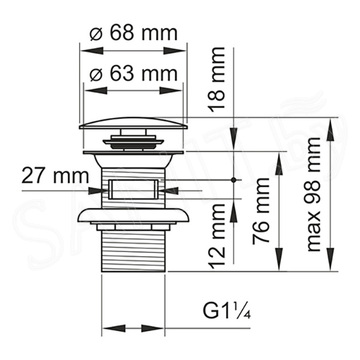 Донный клапан Wasserkraft A153