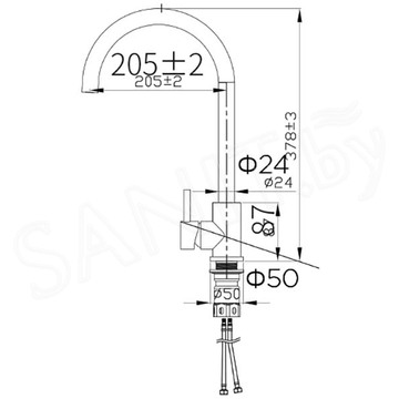 Смеситель для кухонной мойки Zorg ZRN 980136 Electrophoresis Black