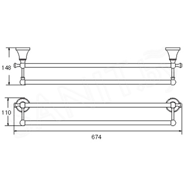 Держатель для полотенец Rose RG1927T