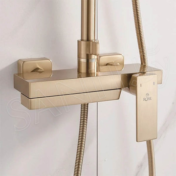 Душевая стойка Rose R1896G  с термостатом