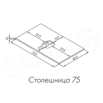 Тумба под умывальник Акватон Либерти 75 1A2795V0LYC70 / 100 1A279601LYC70 со столешницей