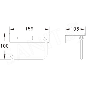 Держатель для туалетной бумаги Shevanik SG5705H-1