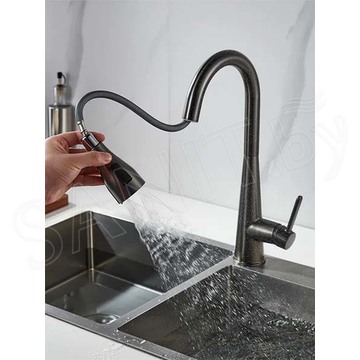 Смеситель для кухонной мойки Shevanik S363T с выдвижным изливом